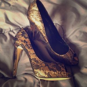 Truth or Dare by Madonna Black and Gold heels